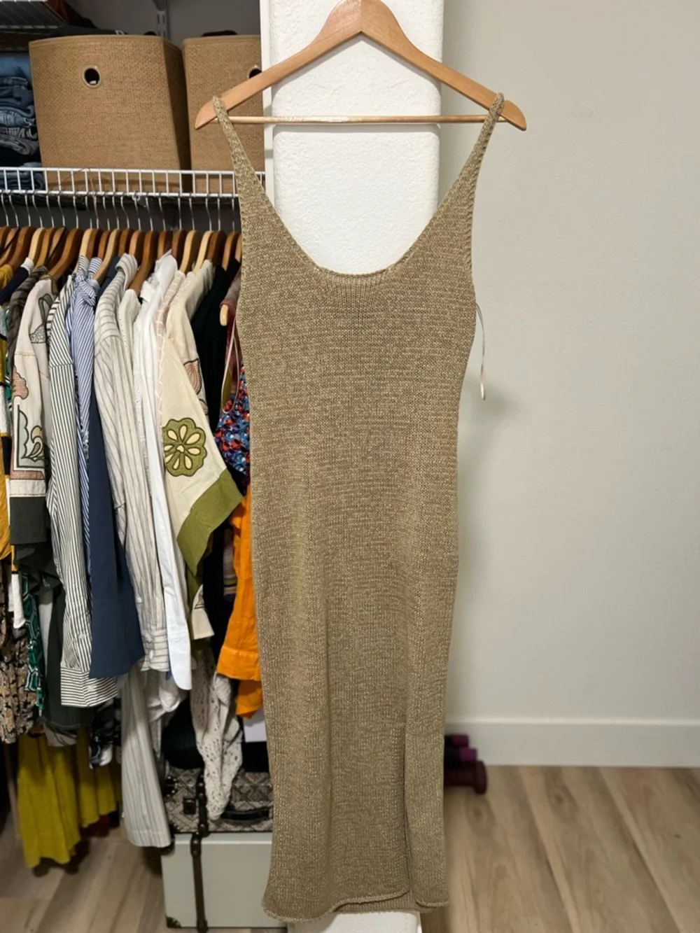 2 Piece Set Knit Dress + Shrug Sweater - Picture 4 of 11
